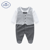 Baby 2021 autumn winter clothes male gentleman ha clothes baby jumpsuit boys year old dress out clothes full moon clothes