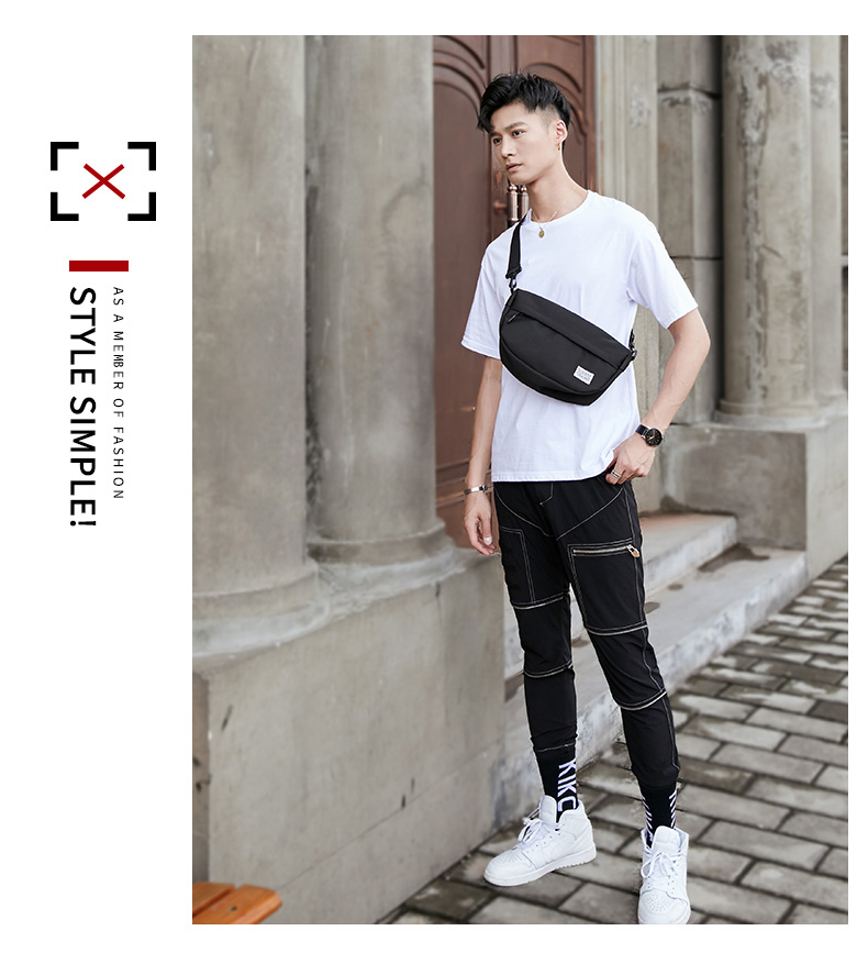 Túi đeo chéo nam túi thủy triều thương hiệu ba lô nhỏ cầm tay Nhật Bản đơn giản nhỏ 挎 包 bag túi đeo vai - Túi của con người túi xách nữ gucci