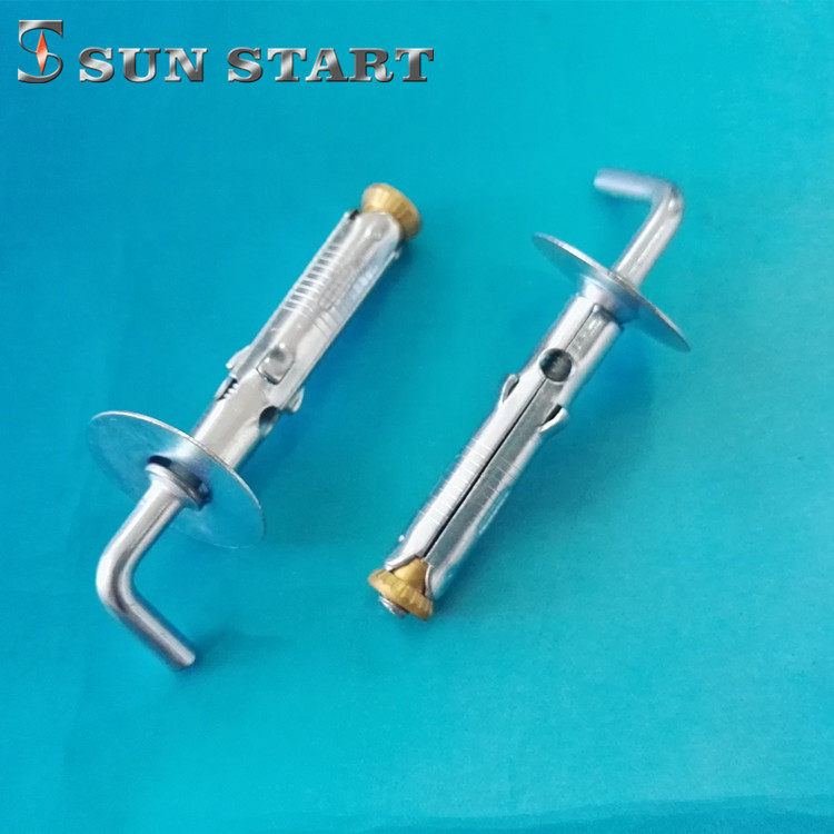 Type l expansion screw right angle hook internal expansion screw iron puffy M4 sheep eye screw light fluffy foreign trade