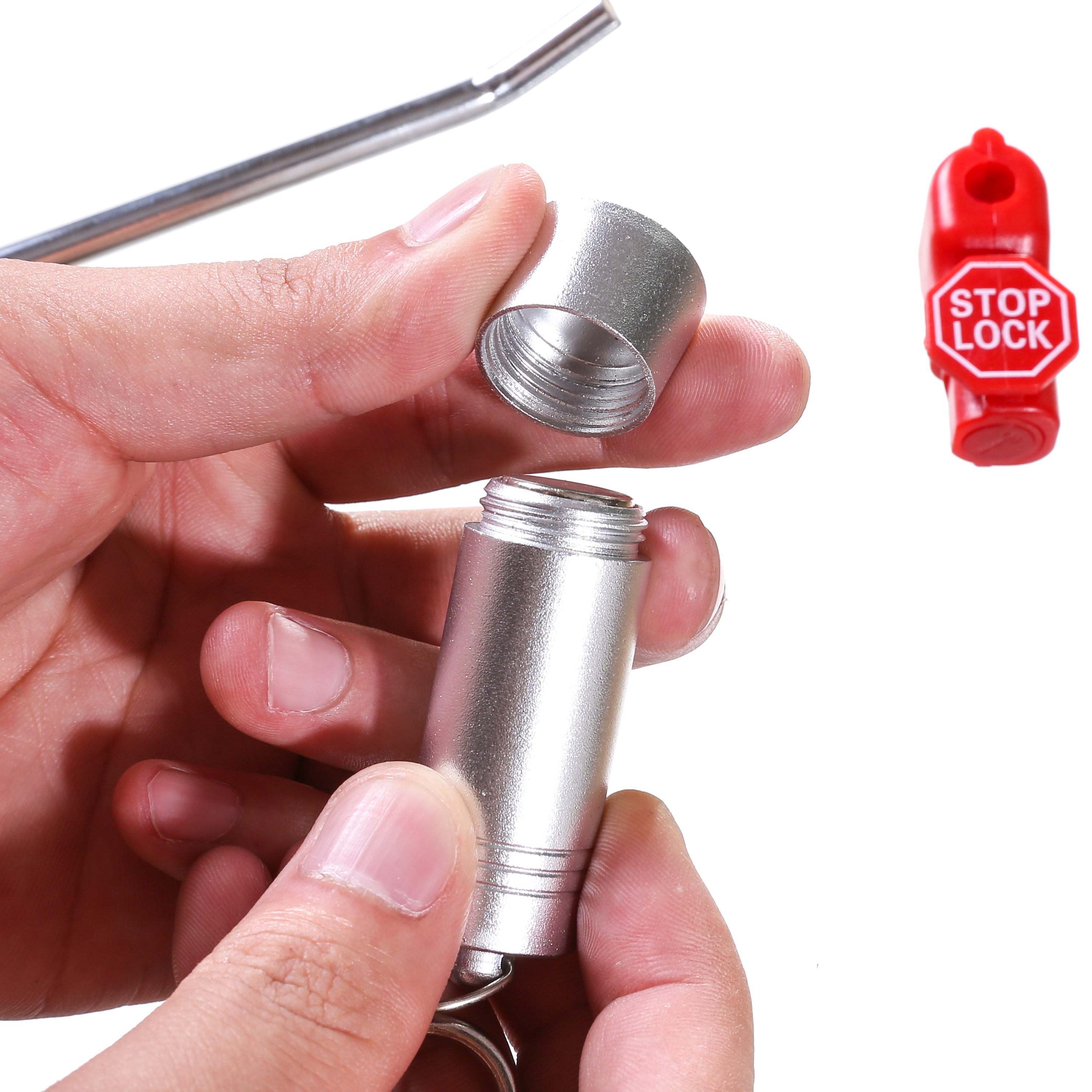 Mobile phone Anti-theft hook Unlock hook Rack Unlock Key Strong Magnet Bar Small Red Lock Unlock