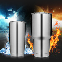 304 stainless steel ice cup insulated water cup Large capacity car cup Coffee cup Double vacuum beer cup