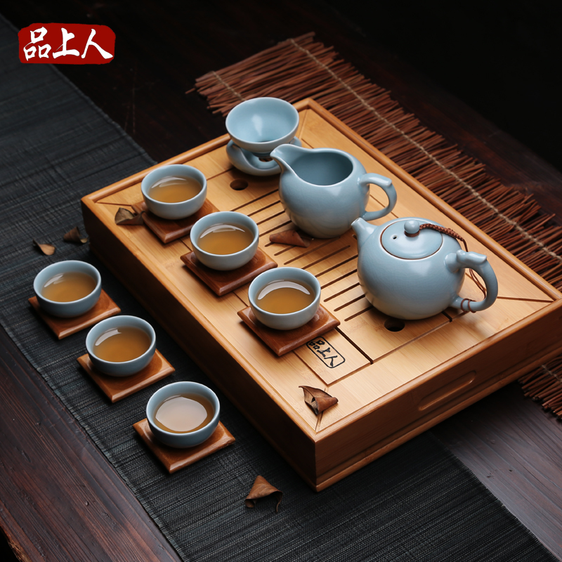 Pint people new products tea set tea tray suit Ru kilo util tea cup teapot whole set Ru porcelain open sheet