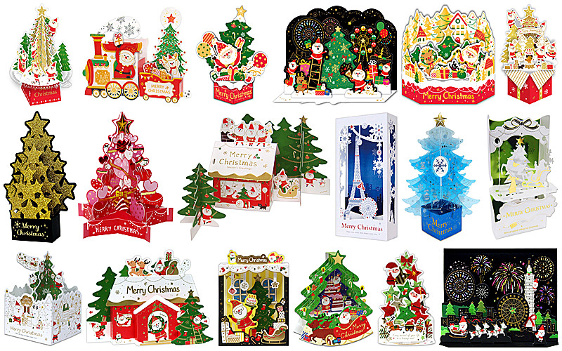 SEASON Taiwan Four Seasons Western-style Three-dimensional Christmas Card 25K Christmas New Year Blessing Gift Card