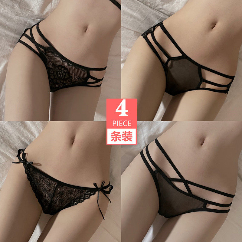 New lace underwear lady pure cotton sexy girl low waist speed dry hollow hot air conditioning shorts