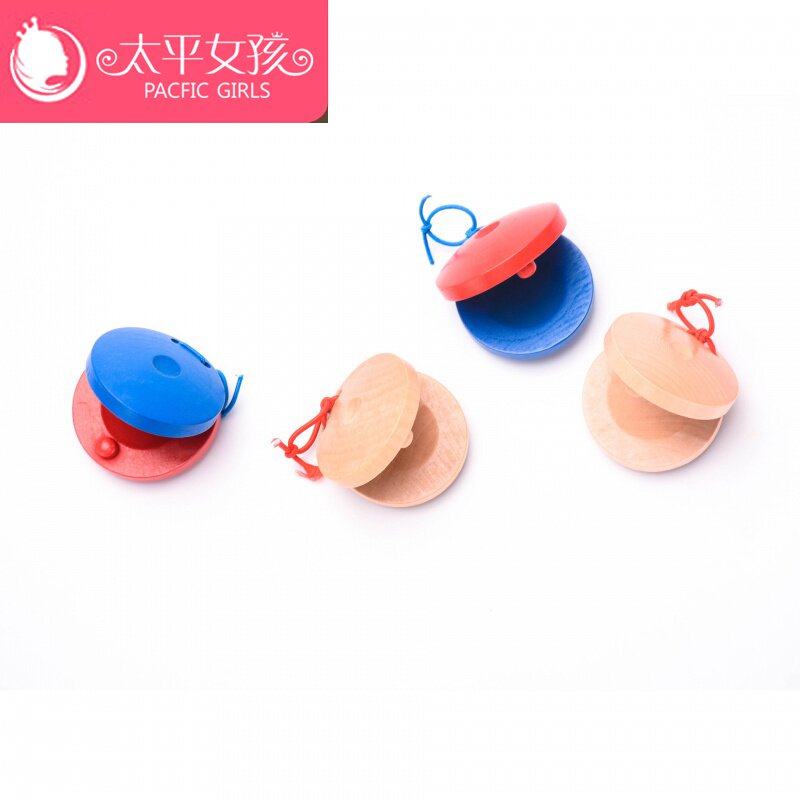 Boutique Orff children's early education percussion instrument wooden natural color red orchid round dance board soundboard