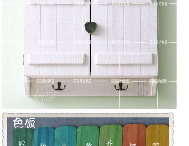 Đặc biệt cung cấp phong cách đồng quê Địa Trung Hải gỗ rắn tủ bếp cũ treo tường hiển thị tủ bìa tủ mét hộp - Cái hộp thùng gỗ