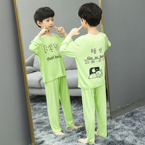 Childrens clothing boys cotton home Clothing Spring and Autumn Home clothing long sleeve trousers cotton autumn thin air conditioning suit suit