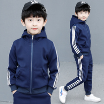 Boys autumn sports suit children 2021 New style thick autumn and winter boy fashionable tide
