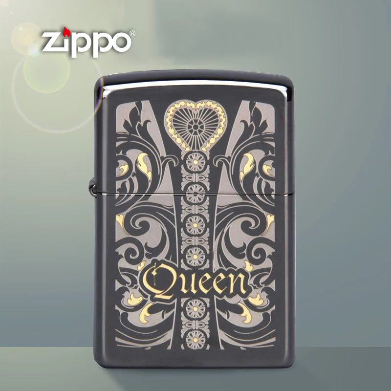 Original counter genuine ZIPPO lighter American version of the new black ice king 28798 windproof