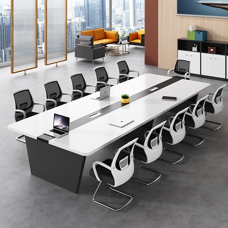 Conference room table and chairs combination minimalist modern big conference table long table training for a long strip office table and chairs combination