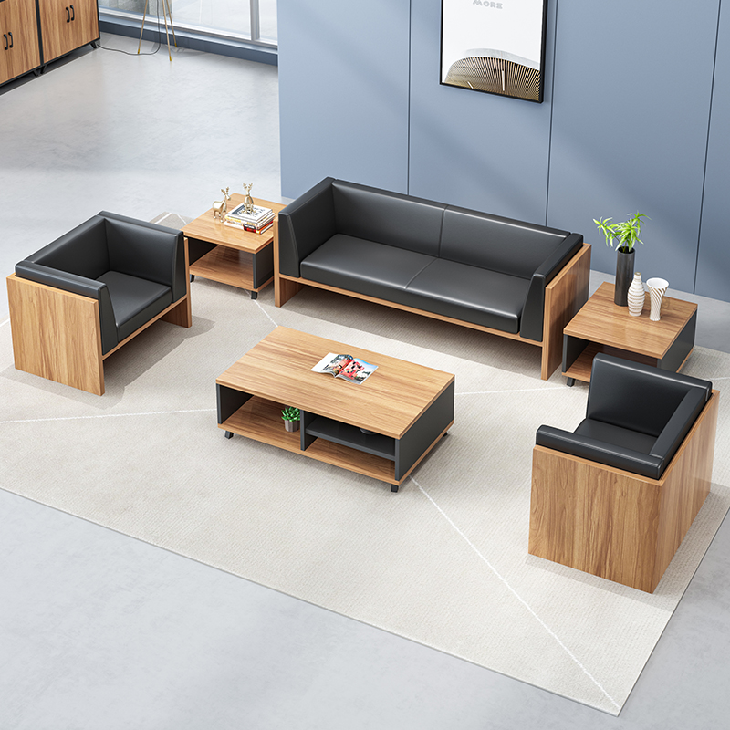 Office sofa Modern minimalist office Sipi sofa tea table Composition Business pick up the guest area Office furniture