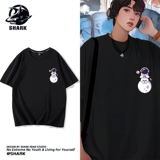 Летняя хлопковая футболка с коротким рукавом для школьников, с медвежатами, оверсайз, подходит для подростков