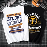 Летний баскетбольный жилет, мужская спортивная футболка для спортзала без рукавов, в американском стиле, свободный крой