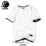 鲨鱼头 Трендовый комплект, хлопковая футболка, в корейском стиле, подходит для подростков, короткий рукав