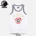 Tide thương hiệu vest nam thể dục cotton in văn bản Slim thể thao lỏng lẻo áo phông hip hop đường phố châu Âu và Mỹ - Áo vest cotton áo ba lỗ tanktop nam Áo vest cotton