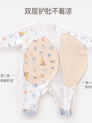 童泰 Демисезонное детское удерживающее тепло боди для новорожденных подходит для мужчин и женщин для девочек, 0-3 мес., увеличенная толщина