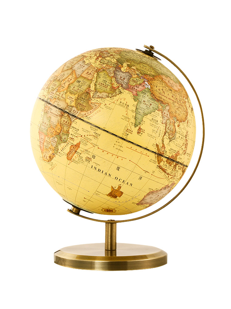 Vintage Desk Globe Ornament, Light Luxury High-End Official Flagship Store, Glowing Children's Educational Ar Globe Lamp, Creative Boy's Birthday Gift, Niche High-End Bedroom Table Lamp, Bedside Lamp