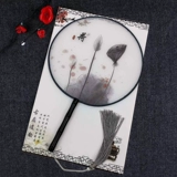 Детский старинный полупрозрачный дворцовый веер, китайский танцевальный костюм для девочек, маленький круглый веер с кисточками, летний