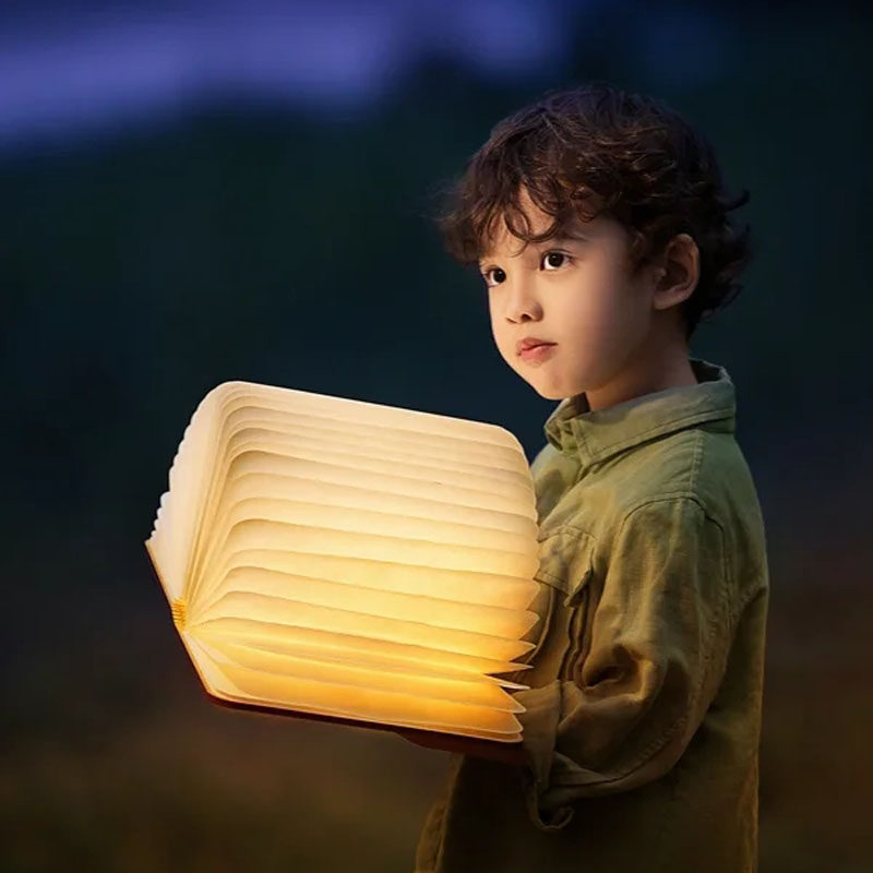 Children's photography props LED warm light book lamp notebook decoration ornaments photo studio location shooting night scene photo