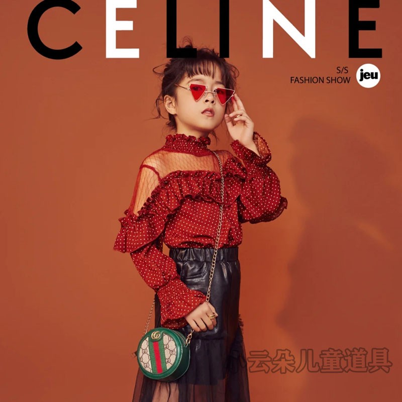 Children shooting props creative red glasses triangular sunglasses polygonal individuality retro sunglasses punk wind