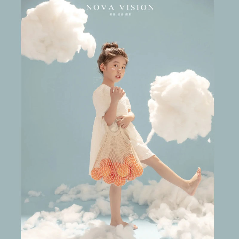 Children's photography props simulation white snow cotton cloud cotton creative decoration scene layout wedding photo photo cotton