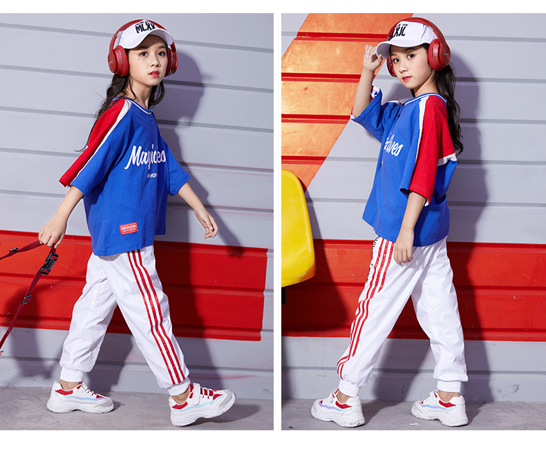 Cô gái hip-hop trang phục nữ hiphop hip-hop triều mùa thu quần dài Cô gái đẹp trai đường phố quần áo khiêu vũ trang phục trang phuc bieu dien