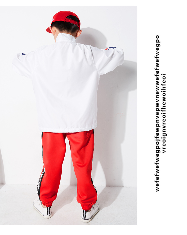 Quần áo trẻ em đường phố phù hợp với cậu bé lỏng lẻo hiphop Quần áo hip hop nam Trẻ em trang phục khiêu vũ jazz Phiên bản Hàn Quốc của thủy triều áo len bé gái