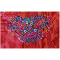 Ethnic costume machine embroidery characteristic embroidery pieces Miao handicrafts antique embroidery wrap chest embroidery pieces accessories