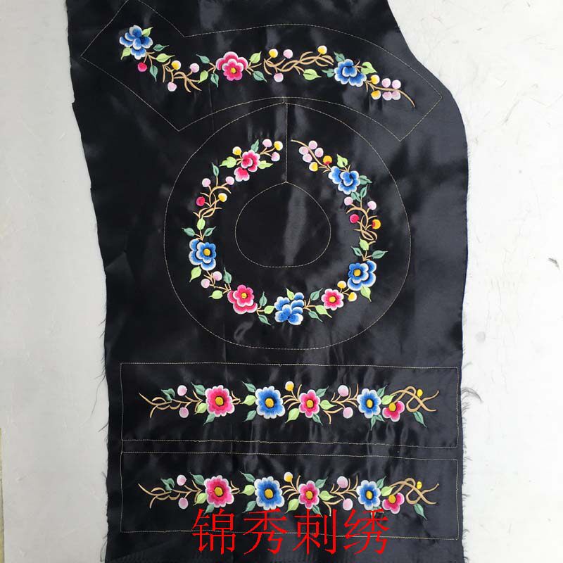 Chest shoulder support machine embroidery collar flower set Chinoiserie embroidery embroidery clothes collar lace garment processing accessories