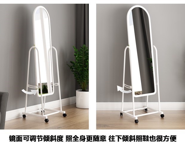 Gương phòng ngủ stereo gương toàn thân dễ thương cô gái phòng ngủ sàn gương lưới màu đỏ in gió cơ thể gương - Gương gương xiaomi