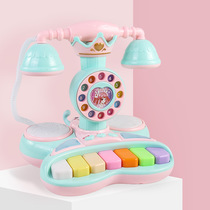 Baby toy telephone children 0-1-3 years old boys and girls 2 children simulation music phone infant hand clapping drum