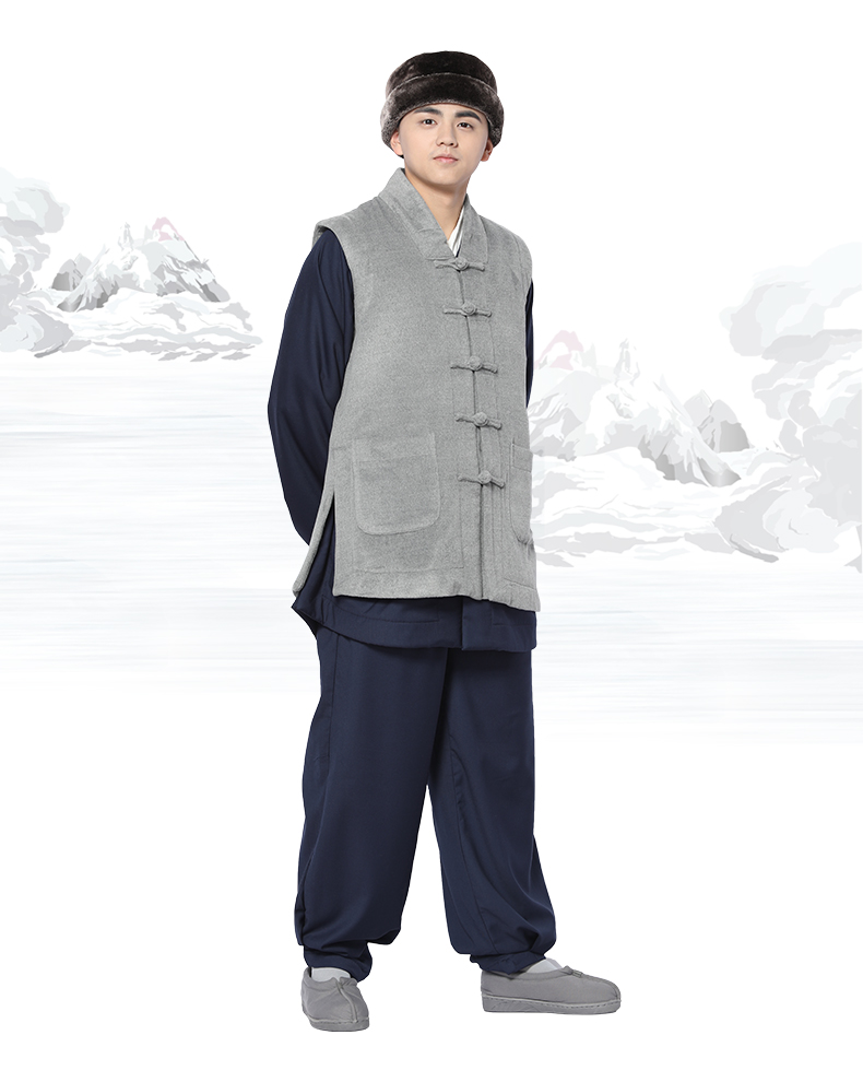 Thượng Hải mùa đông lạnh cộng với áo vest nhung cộng với gamma nhung ngắn áo hai dây bằng vải nhung lót quần áo áo vest da nam