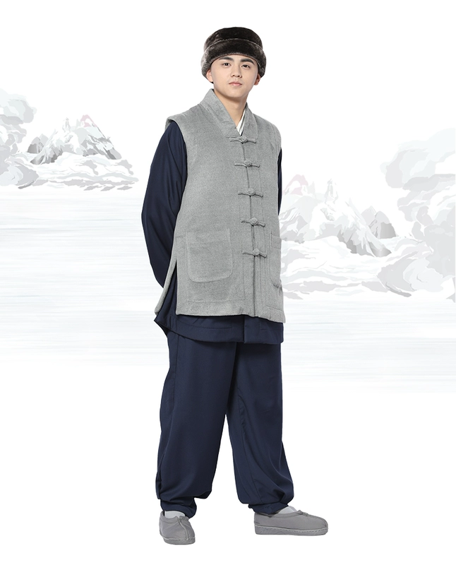 Thượng Hải mùa đông lạnh cộng với áo vest nhung cộng với gamma nhung ngắn áo hai dây bằng vải nhung lót quần áo áo khoác ba lỗ nam