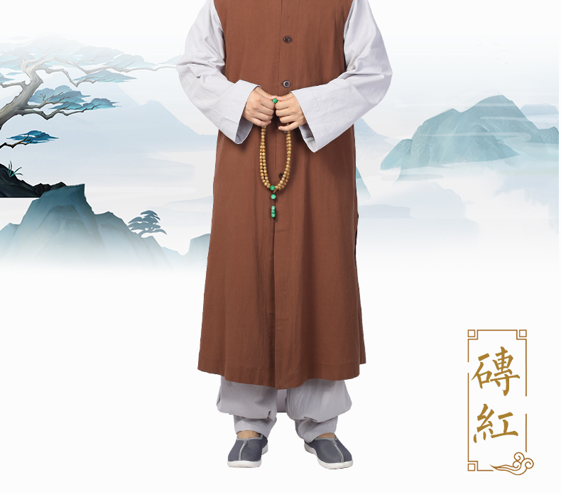 Shang Yuan Shang Yuan cotton mười màu truyền thống 僧 quần áo dài gamma vest áo vest dài quần áo vòng hoa 麻 chất đầy bông comple tuổi 50