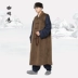 Shang Yuan mùa đông sang trọng gamma dài 褂 dày vest hai mặt vest mùa đông quần áo cotton ấm áp 僧 quần áo 僧 quần áo khoác vest nam Áo vest cotton