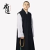 Shang Yuan Shang Yuan cotton mười màu truyền thống 僧 quần áo dài gamma vest áo vest dài quần áo vòng hoa 麻 chất đầy bông áo ba lỗ tập gym Áo vest cotton
