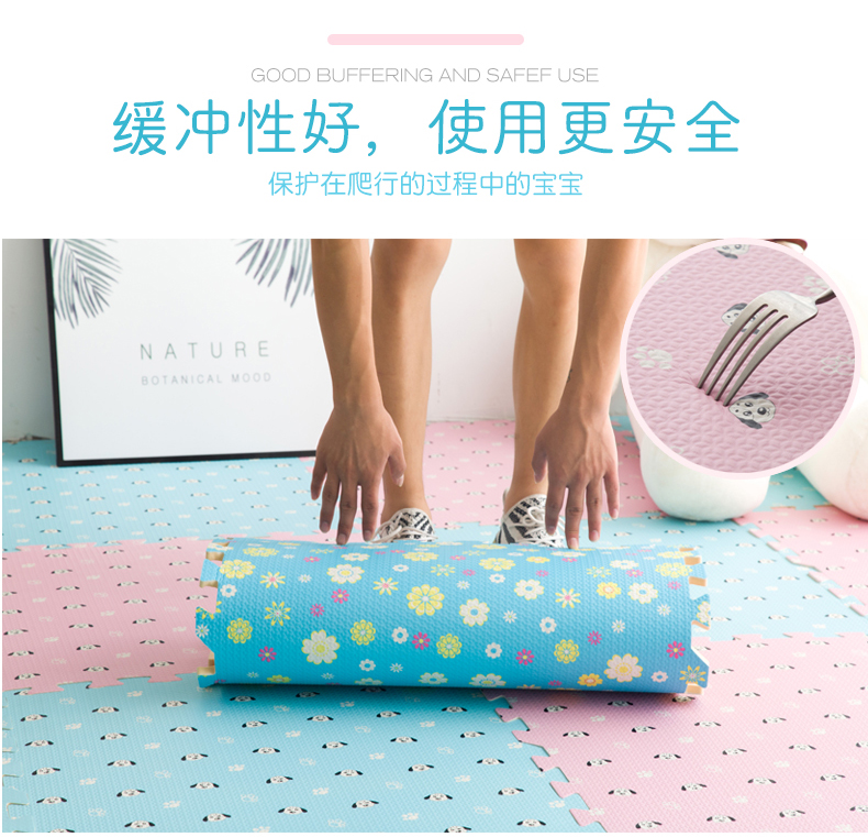 Bí mật bọt mat khâu phòng ngủ của trẻ em sàn câu đố bò bé mat lớn dày hộ gia đình thảm cao su chống trượt nhà tắm