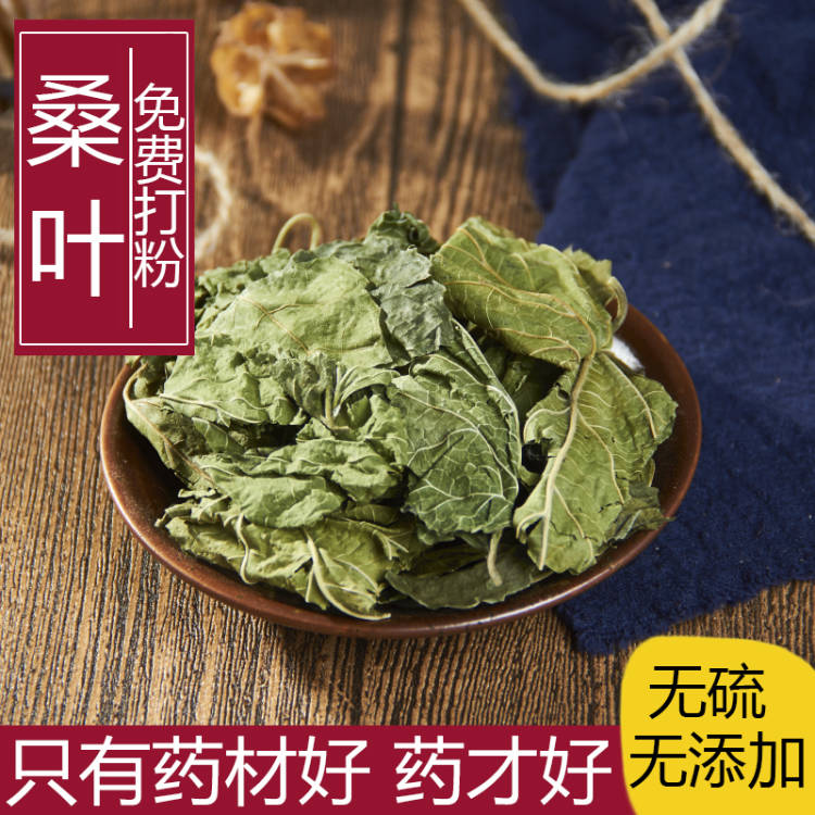 Chinese herbal medicine new wild cream mulberry leaf 500g grams natural farm selected winter mulberry leaf tea dried Chinese Herbal medicine