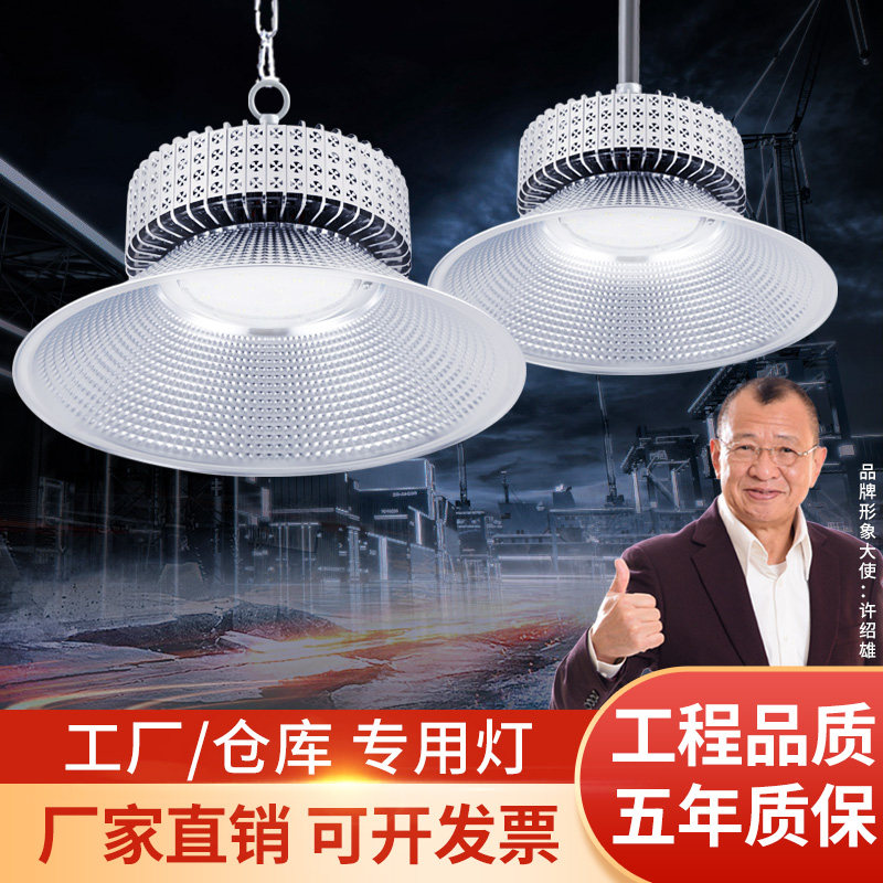 Ultra-bright Led work mine lamp plant lamp High power 300w energy saving industrial hanging lamp warehouse factory workshop floodlight