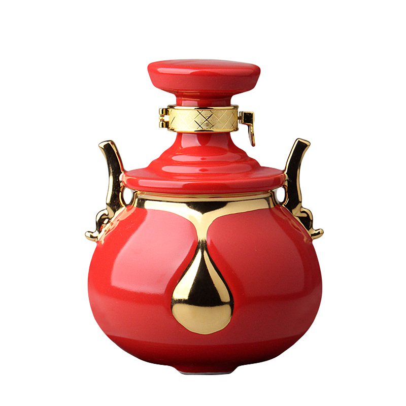 Jingdezhen ceramic bottle wine jar 1 catty outfit a kilo of creative bottle of liquor bottles of decorative furnishing articles
