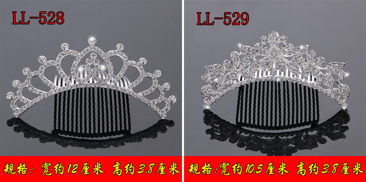 Trẻ em Thái Cô Gái Tóc Combs Phụ Kiện Tóc Công Chúa Shiny Thạch Crowns Bridal Mũ Cô Gái Phụ Kiện Hiệu Suất