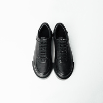 The Dirty Collection geometric design thick bottom letter Black mens casual low-top sneakers