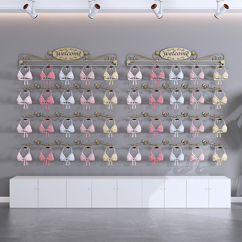 Clothing Store Wall-Mounted Underwear Rack, Wall-Mounted Side Display Rack, Underwear Shelf, Bra Multi-Layer Hook, Sock Rack