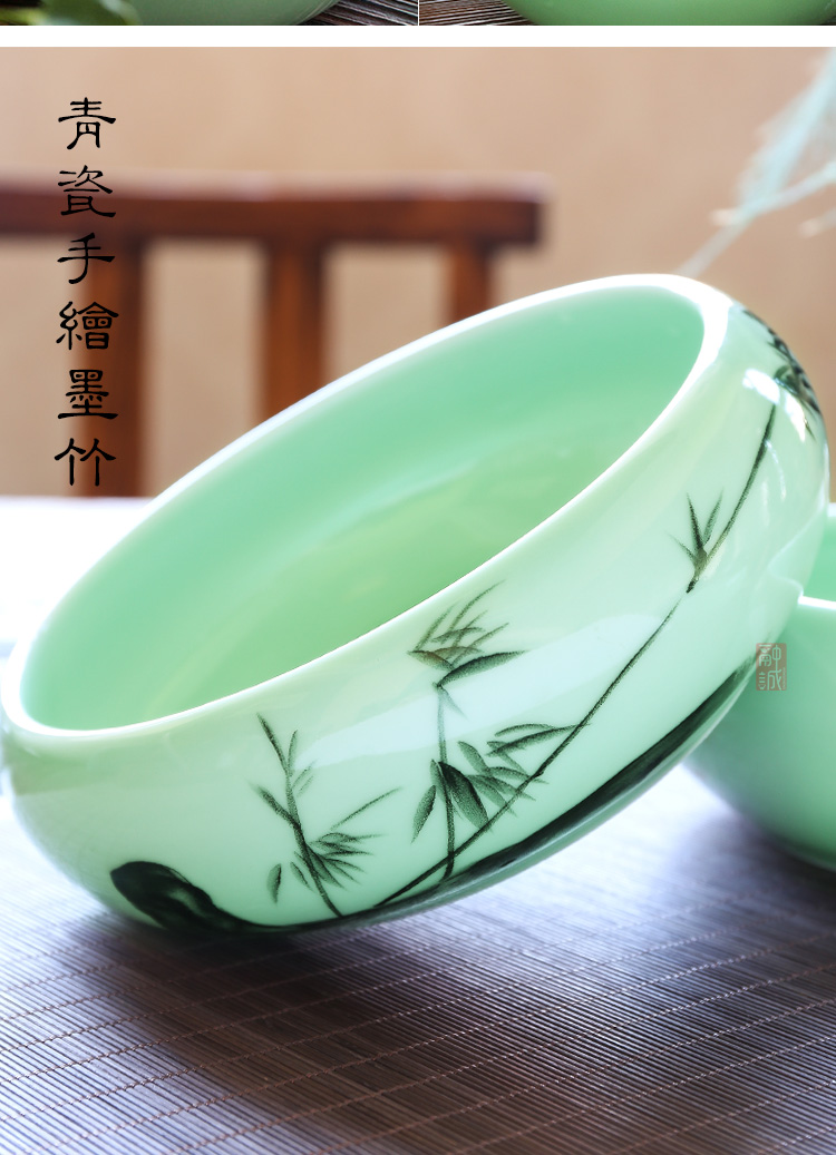 Melts if 8 inch celadon tea to wash to the ceramic tea set large writing brush washer wash water jar tea accessories cup bowl