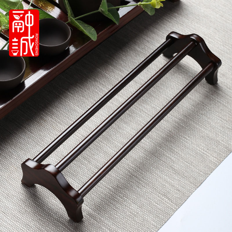 Ebony receive cup rack single solid wood drying shelf crossover vehicle cup tea set waterlogging under caused by excessive rainfall cup tea accessories