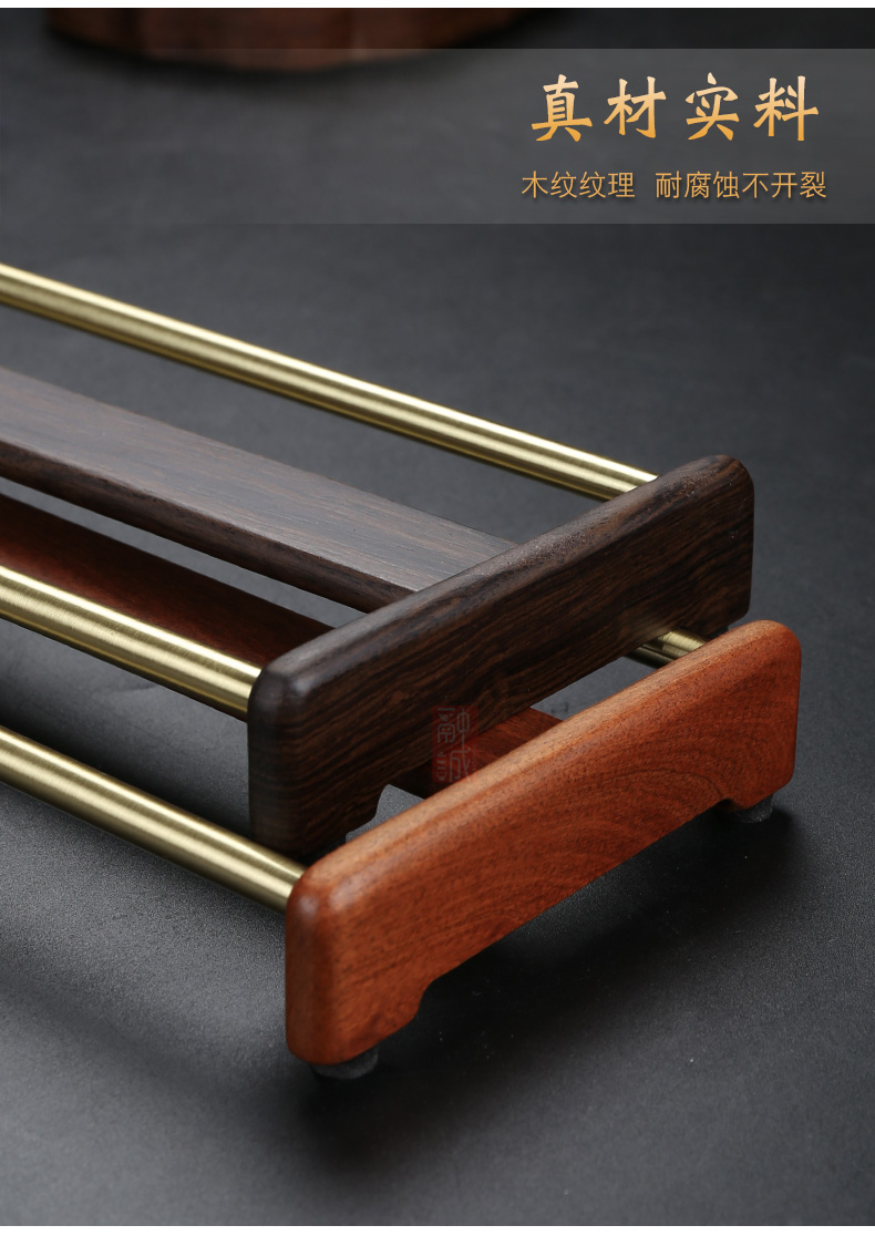 Ebony receive cup rack single solid wood drying shelf crossover vehicle cup tea set waterlogging under caused by excessive rainfall cup tea accessories