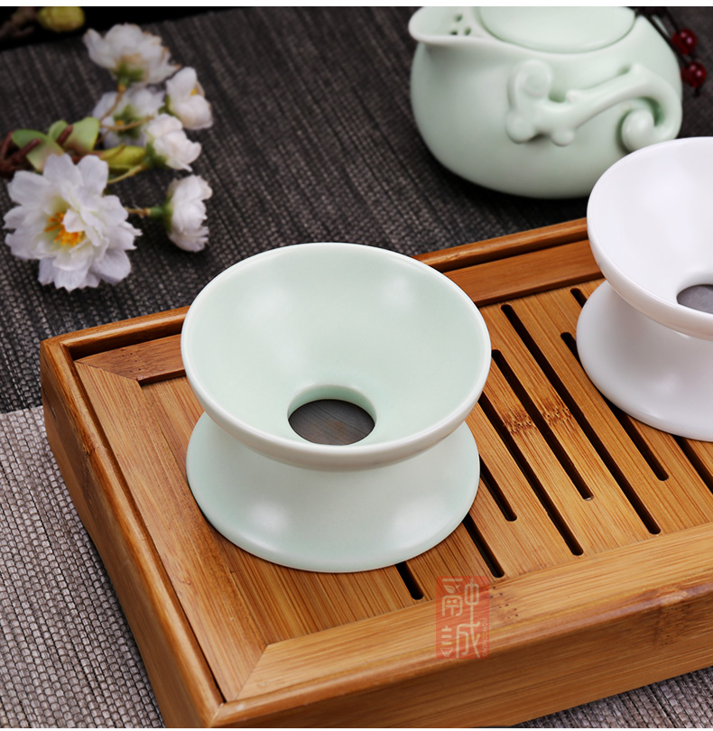 ) filter creative ceramic filter tea tea white gauze filter kung fu tea accessories make tea is good