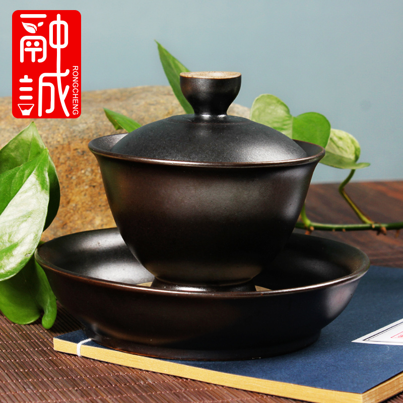 Melts if black pottery tea zen tureen ceramic glaze to use three large kung fu tea tea bowl