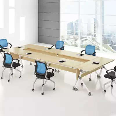 Folding table outdoor long table simple desk folding dining table and chair removable splicing table portable conference table
