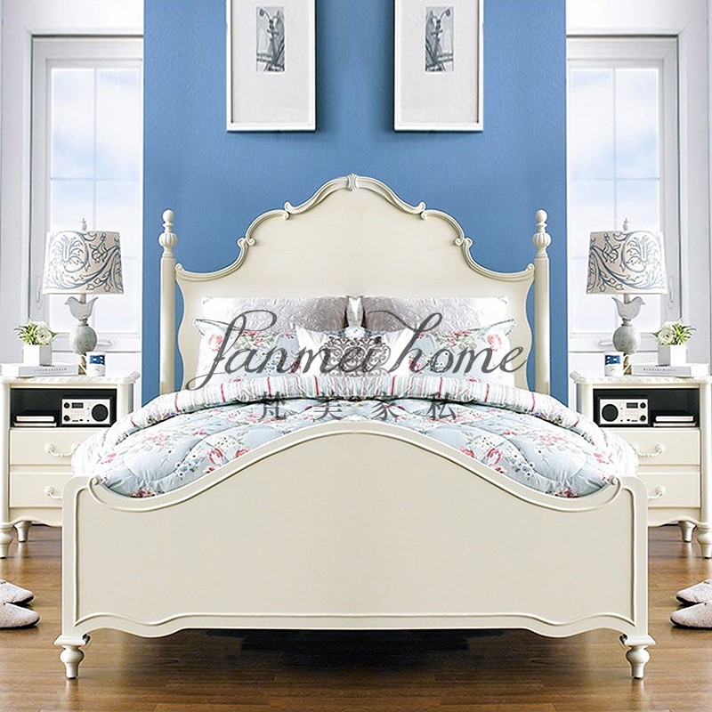 American Countryside Solid Wood Bed Method Fields Garden Children's Beds 1 35 m Single Beds Simple Modern Man Girl Princess Bed-Taobao